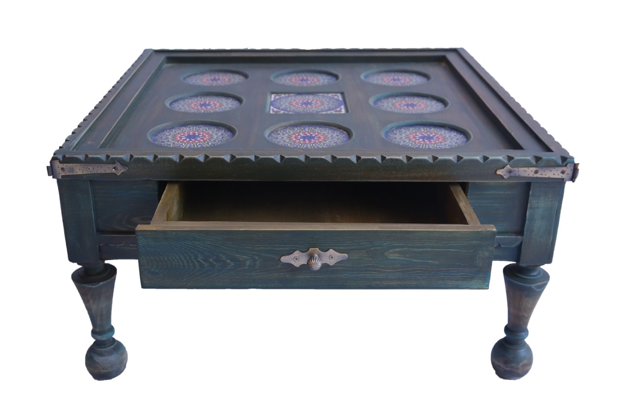 Ceramic Islamic Square Table -0