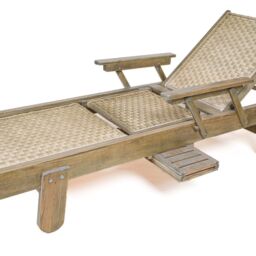 Natural Rattan chaise lounge-229