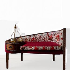 Carved Bokhara Corner Sofa with drawer -0