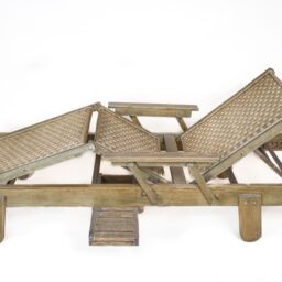 Natural Rattan chaise lounge-225